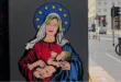 Meloni, Madonna che allatta? ‘Viso cancellato’,  murale sfregiato